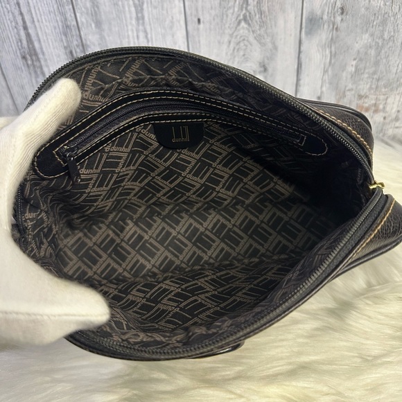 DUNHILL leather clutch bag in black - Picture 12 of 17